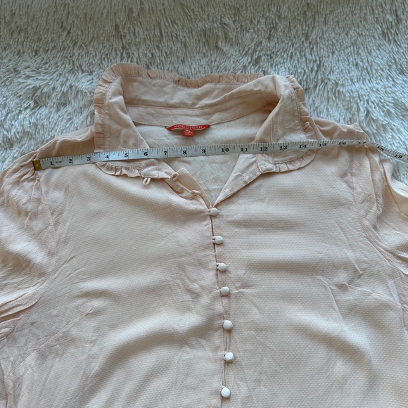 NWOT MODCLOTH Thoroughly Ladylike Button-Up Top in Peach Size XL Extra Large - Picture 11 of 12